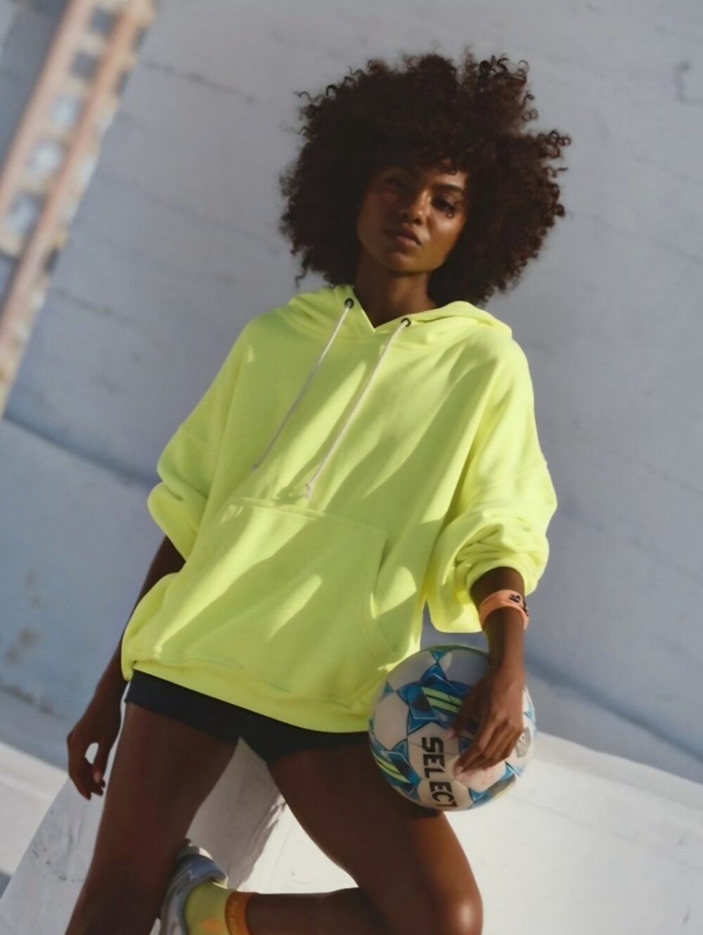 FP Movement Neon Yellow Final Call Hoodie, S NWOT Oversized Street Athleisure
